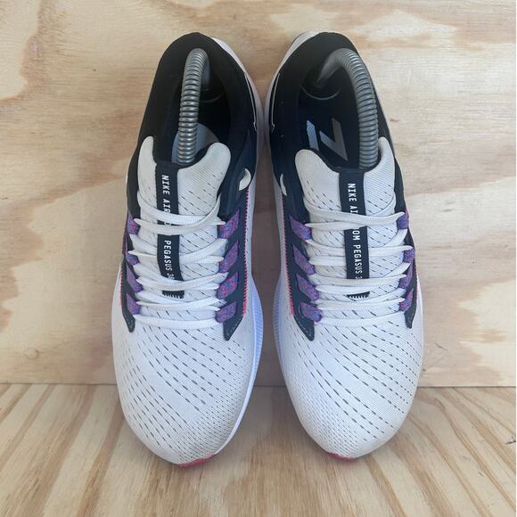 Nike -Air Zoom Pegasus 38 -Running Shoes -White/Blue -Women's - 7.5 - CW7358-101 - Picture 7 of 9